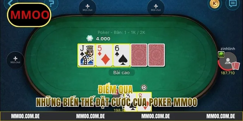 Điểm qua những biến thể đặt cược trong Poker MMOO